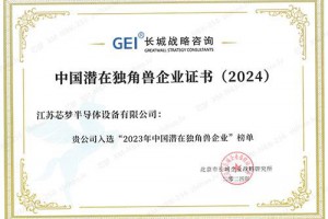 中国潜在独角兽企业证书